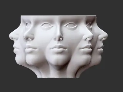 Face pot  3D print model