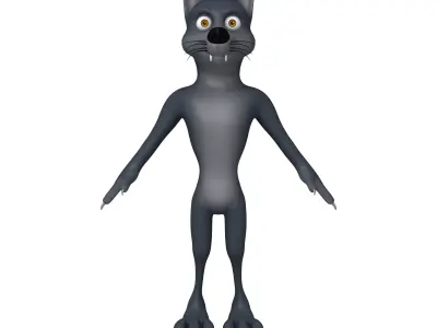 Wolf Cartoon 3D model