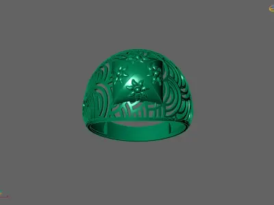 Plain Ring Women Ready STL 3DM Models Womens Rings 3D models 3D print model 56