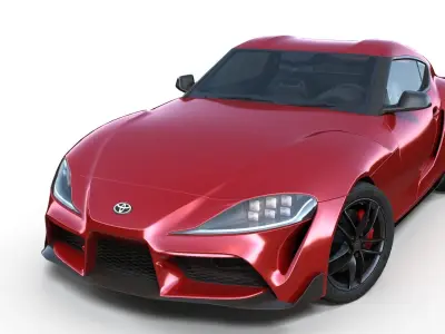2019 Toyota Supra JA90  Low-poly 3D model