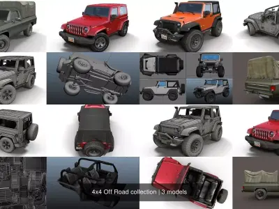 4x4 Off Road collection 3D Model Pack