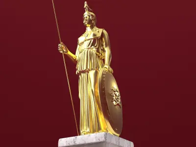 Athena Statue 4K 3D model