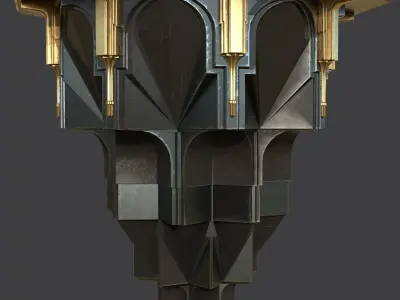 center muqarnas Low-poly 3D model