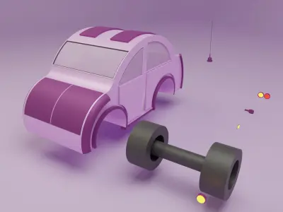 Lowpoly Car 5 Low-poly 3D model