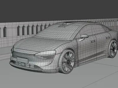 Bridge with cars 2025 3D model