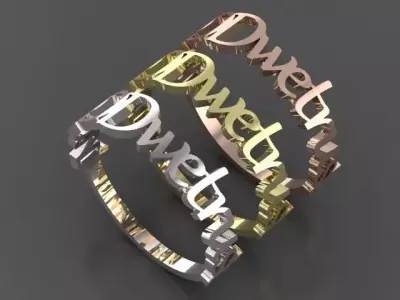 GOD jewelry ring Free 3D print model