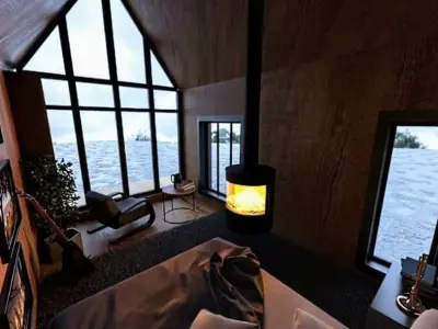 modern cabin V1 3D model