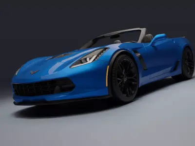 Chevrolet Corvette Z06 Low-poly 3D model