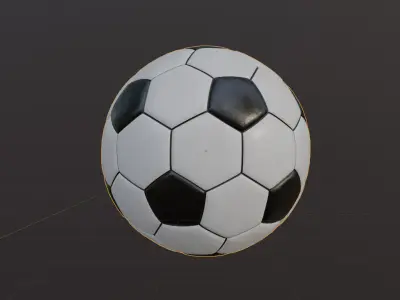 Generic Black and White Soccer Ball Free 3D model