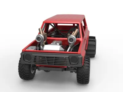 Uphill Sand Racing Dragster Version 3 Scale 1 to 25 3D print model