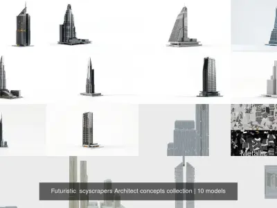 Futuristic  scyscrapers Architect concepts collection
