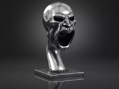human head modern sculpture 3d print model 81 3D print model
