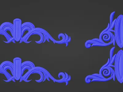 Cartouches 2x 3D model low poly high poly Low-poly 3D model