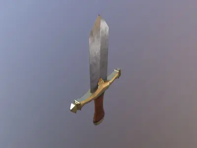 Steel Dagger Free 3D model