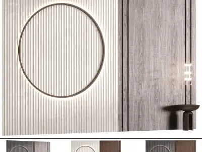 Decorative wall panel N06 3D model