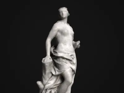 Pomone Statue Low-poly 3D model