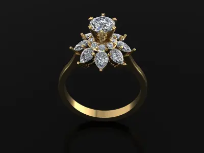 Solitaire Ring Free 3D print model purchase