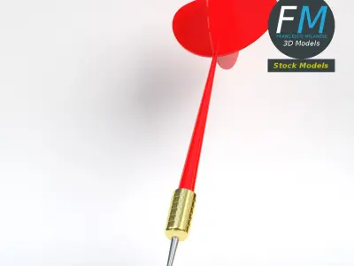 Dart 2 with gold tip 3D model