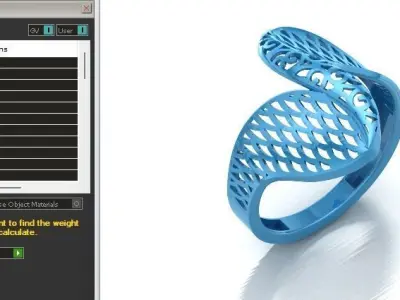 Fancy Womens Rings Plain Rings Ready STL 3DM Models Rings 3D print model 53