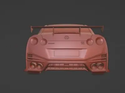 3D RIGGED NISSAN GTR MODEL 3D model