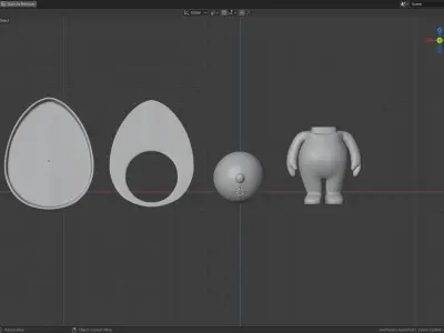 Avofriends 1 3D Print figurine with head 3D print model