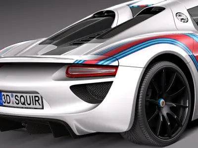Porsche 918 Spyder Martini 2013 3D model