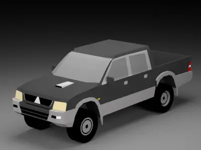 Low Poly Mitsubishi L200 Free low-poly 3D model