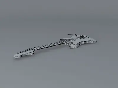 A Jackson style guitar Free 3D model