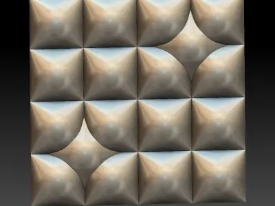 3D WALLPANEL 600MM x 600MM 3D model