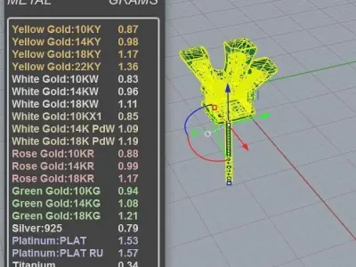 Eiffel Tower Diamond Earrings 3D print model