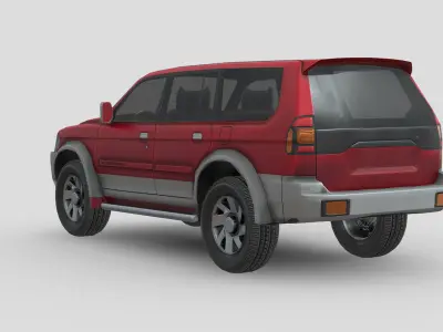 Mitsubishi Pajero Sports Low-poly 3D model