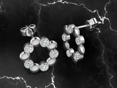 Jewelry Earring 3D print model 4
