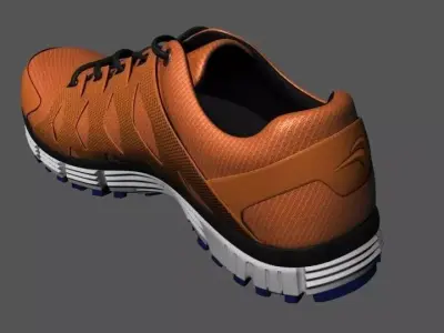 SportShoe orange running shoe 3D model