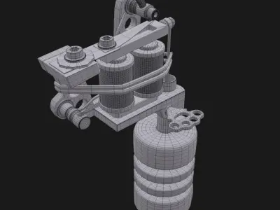 Tattoo machine Low-poly 3D model