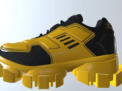 PRADA CLOUDBUST SHOES PBR Low-poly 3D model