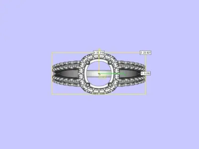 Split Shank Halo  Round 3D print model