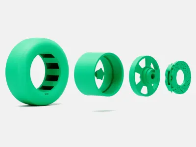 15x10 Torq Thrust D Wheel MT Drag Slick 3D print model