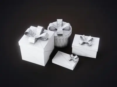 Christmas gifts 1 Low-poly 3D model