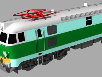 Locomotive Pafawag 201E or ET-22 Low-poly 3D model
