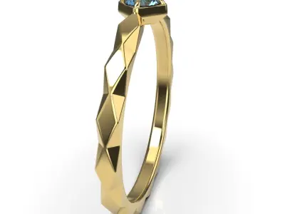 Rhombus Engagement Ring 3D print model