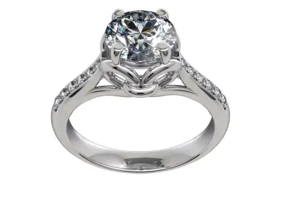 Engagement Ring  STL File Format ready For 3D Printing - CC69 3D print model