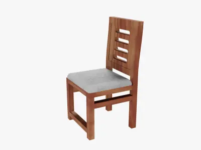 Dining Table and Chair Low-poly 3D model