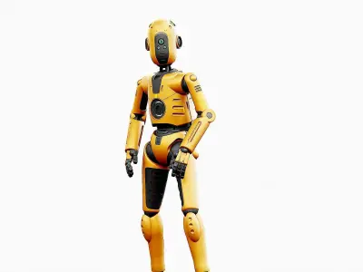 PROTOCOL DROID C-5 DS Rigged for Unreal Engine - Unity - MIXAMO 3D model