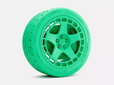 18x8 Fifteen52 Turbomac Wheel Hoosier Track Attack Tire 3D print model
