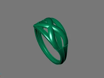 Women Ring Plain Ring Ready STL 3DM Models Womens Rings 3D print model 23