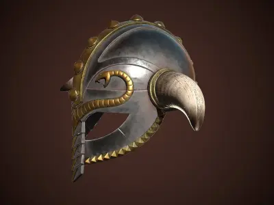 Viking Helmet 04 Low-poly 3D model