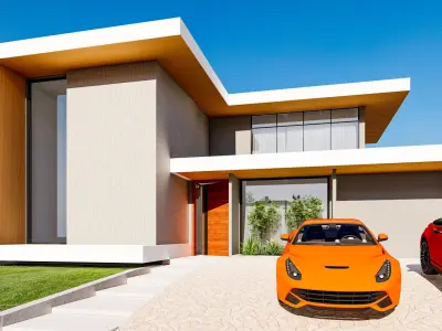 Modern House 3D model 2