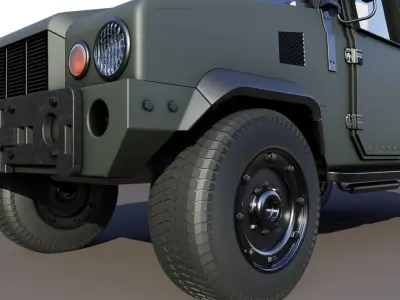 Car Jeep Low-poly 3D model