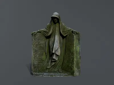 Dark Woman Low-poly 3D model