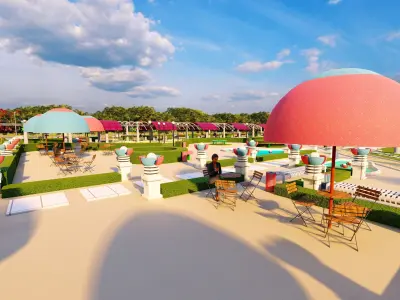 Landscape design 3D model stunning views  Low-poly 3D model